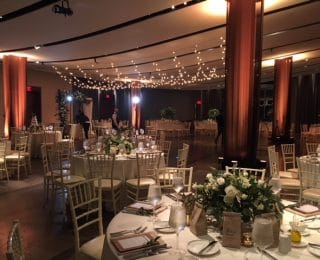 Weddings Atlantic room with piazza lighting 320x260 - Weddings